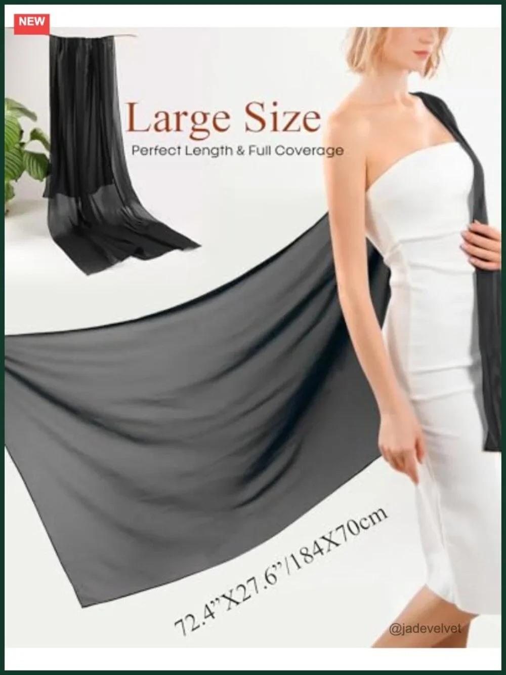 Chiffon Shawl Wrap Evening Dresses Bridal Scarf Lightweight Formal Party
